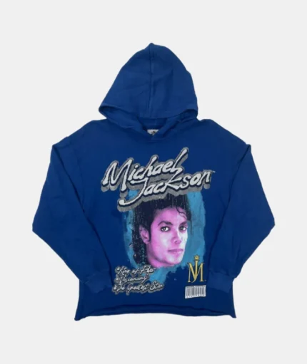 Barriers Michael Jackson Hooded Sweatshirt Royal Blue Pre-Owned